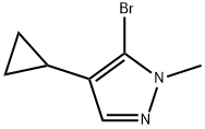 5-溴-4-环丙基-1-甲基-1H-吡唑 结构式