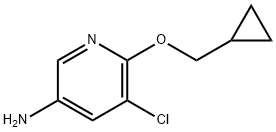 3-Pyridinamine, 5-chloro-6-(cyclopropylmethoxy)- Struktur