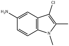3-氯-1,2-二甲基-1H-吲哚-5-胺, 1703788-60-6, 结构式