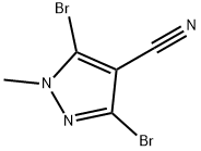 1H-Pyrazole-4-carbonitrile, 3,5-dibromo-1-methyl- Struktur