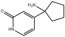 2(1H)-Pyridinone, 4-(1-aminocyclopentyl)- Structure