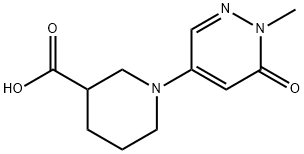 1-(1-Methyl-6-oxo-1,6-dihydropyridazin-4-yl)piperidine-3-carboxylic acid Structure