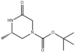 (S)-3-甲基-5-氧代哌嗪-1-羧酸叔丁酯 结构式