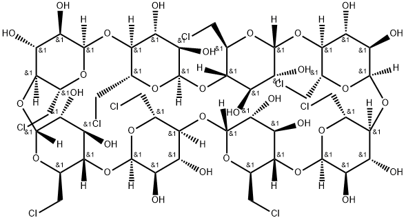 6-全脱氧-6-全氯代-Γ-环糊精,173094-60-5,结构式