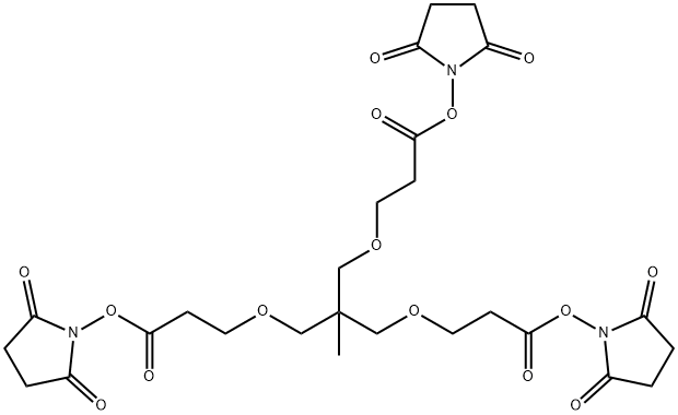 m-C-tri(CH2-PEG1-NHS ester) 结构式