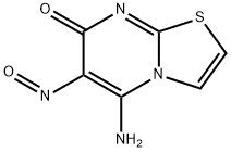 7H-Thiazolo[3,2-a]pyrimidin-7-one, 5-amino-6-nitroso- Struktur