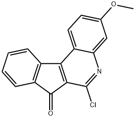 7H-Indeno[2,1-c]quinolin-7-one, 6-chloro-3-methoxy- Struktur