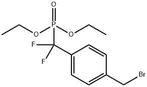 Phosphonic acid, P-[[4-(bromomethyl)phenyl]difluoromethyl]-, diethyl ester 化学構造式