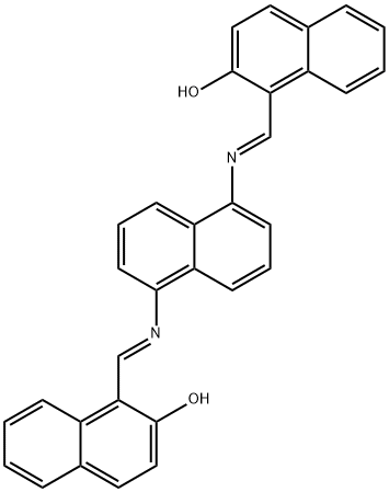 1,1'-[1,5-naphthalenediylbis(nitrilomethylylidene)]di(2-naphthol) Struktur