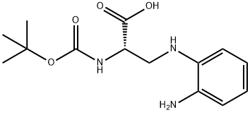(S)-3-((2-氨基苯基)氨基)-2-((叔丁氧基羰基)氨基)丙酸,175211-38-8,结构式