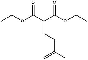 Propanedioic acid, 2-(3-methyl-3-buten-1-yl)-, 1,3-diethyl ester Structure