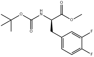 D-Phenylalanine, N-[(1,1-dimethylethoxy)carbonyl]-3,4-difluoro-, methyl ester,176795-00-9,结构式