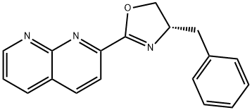 1,8-Naphthyridine, 2-[(4S)-4,5-dihydro-4-(phenylmethyl)-2-oxazolyl]-|(S)-4-苄基-2-(1,8-萘啶-2-基)-4,5-二氢恶唑