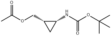 Carbamic acid, [2-[(acetyloxy)methyl]cyclopropyl]-, 1,1-dimethylethyl ester, (1R-cis)- (9CI) Structure