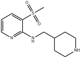 2-Pyridinamine, 3-(methylsulfonyl)-N-(4-piperidinylmethyl)- Struktur