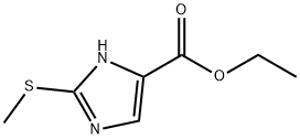 1H-Imidazole-5-carboxylic acid, 2-(methylthio)-, ethyl ester 化学構造式