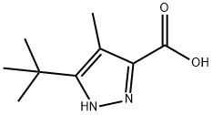 5-(叔丁基)-4-甲基-1H-吡唑-3-羧酸 结构式