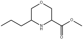 3-Morpholinecarboxylic acid, 5-propyl-,methylester Structure