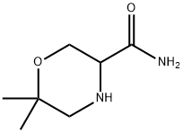 3-Morpholinecarboxamide, 6,6-dimethyl 化学構造式