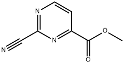 2-Cyano-pyrimidine-4-carboxylic acid methyl ester Struktur