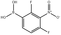 2,4-Difluoro-3-nitrophenylboronic acid 化学構造式