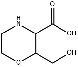 3-Morpholinecarboxylic acid, 2-(hydroxymethyl)- Struktur