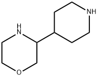 Morpholine, 3-(4-piperidinyl)- 结构式