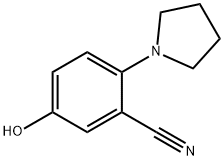 Benzonitrile, 5-hydroxy-2-(1-pyrrolidinyl)- Struktur