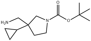 (3-CYCLOPROPYL-1-BOC-PYRROLIDIN-3-YL)METHANAMINE 结构式