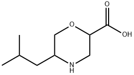 2-Morpholinecarboxylic acid, 5-(2-methylpropyl)- Struktur