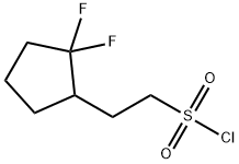 2-(2,2-DIFLUOROCYCLOPENTYL)ETHANE-1-SULFONYL CHLORIDE 结构式