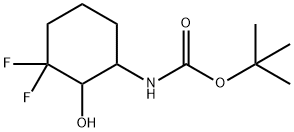 Carbamic acid, N-(3,3-difluoro-2-hydroxycyclohexyl)-, 1,1-dimethylethyl ester Structure