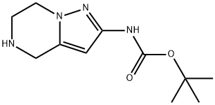 Carbamic acid, N-(4,5,6,7-tetrahydropyrazolo[1,5-a]pyrazin-2-yl)-, 1,1-dimethylethyl ester|