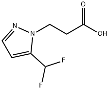 3-[5-(difluoromethyl)-1H-pyrazol-1-yl]propanoic acid Structure