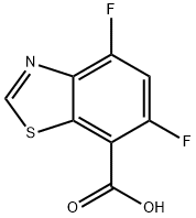 4,6-difluoro-1,3-benzothiazole-7-carboxylic acid,1780755-66-9,结构式