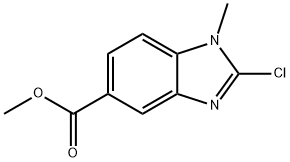 1H-Benzimidazole-5-carboxylic acid, 2-chloro-1-methyl-, methyl ester Struktur