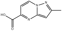 Pyrazolo[1,5-a]pyrimidine-5-carboxylic acid, 2-methyl- 化学構造式