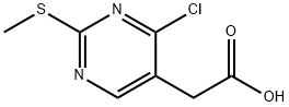 2-(4-chloro-2-(methylthio)pyrimidin-5-yl)acetic acid 化学構造式