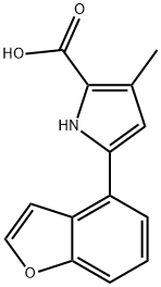 1H-Pyrrole-2-carboxylic acid, 5-(4-benzofuranyl)-3-methyl- Struktur