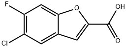2-Benzofurancarboxylic acid, 5-chloro-6-fluoro- Structure