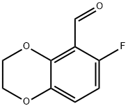 1,4-Benzodioxin-5-carboxaldehyde, 6-fluoro-2,3-dihydro- Struktur