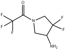 1-(4-amino-3,3-difluoropyrrolidin-1-yl)-2,2,2-trifluoroethanone 结构式