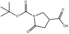 1,3-Pyrrolidinedicarboxylic acid, 5-oxo-, 1-(1,1-dimethylethyl) ester Struktur