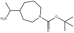 1H-Azepine-1-carboxylic acid, 4-(1-aminoethyl)hexahydro-, 1,1-dimethylethyl este… Structure