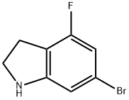 1H-Indole, 6-bromo-4-fluoro-2,3-dihydro- Structure