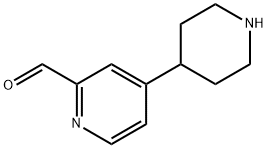 2-Pyridinecarboxaldehyde, 4-(4-piperidinyl)- Struktur