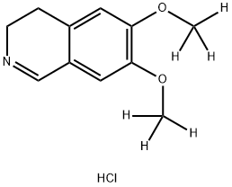 Isoquinoline, 3,4-dihydro-6,7-di(methoxy-d3)-, hydrochloride (1:1) 化学構造式