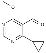 5-Pyrimidinecarboxaldehyde, 4-cyclopropyl-6-methoxy- Structure