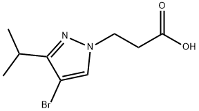 3-(4-bromo-3-isopropyl-1H-pyrazol-1-yl)propanoic acid Structure