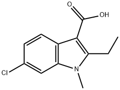 1H-Indole-3-carboxylic acid, 6-chloro-2-ethyl-1-methyl- Structure